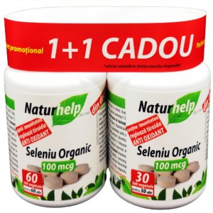 PACHET PROMO: SELENIU ORGANIC 100MCG 60+30 TAB cadou NATURHELP