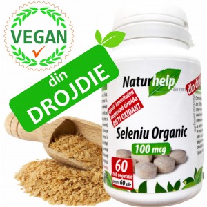 Seleniu organic din drojdie de bere 100mcg 60 tablete NaturHelp