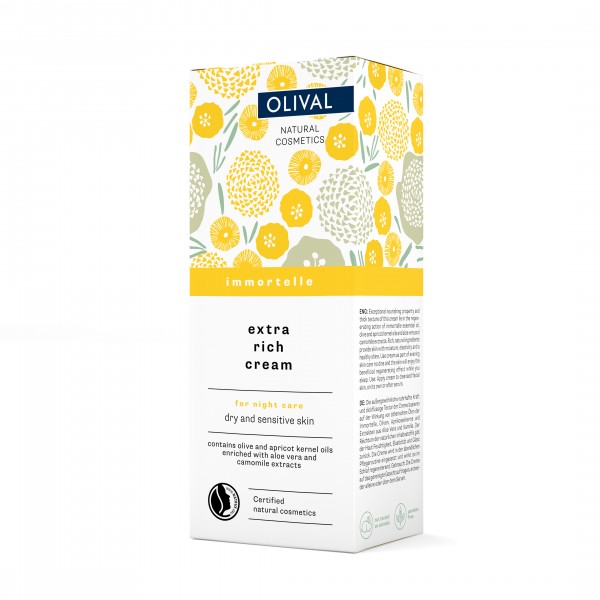 Crema de noapte extra hidratanta cu imortele, 50ml, OLIVAL