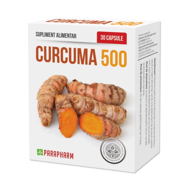Curcuma 500, 30 capsule, Parapharm 
