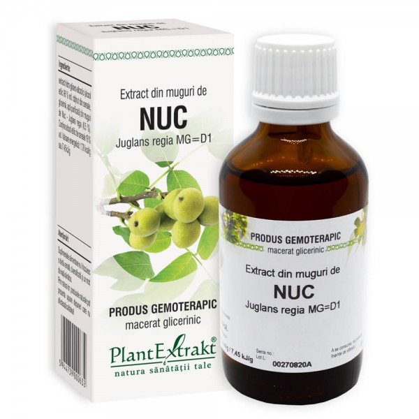Extract din muguri de NUC - Juglans regia MG=D1, 50 ml, PlantExtrakt