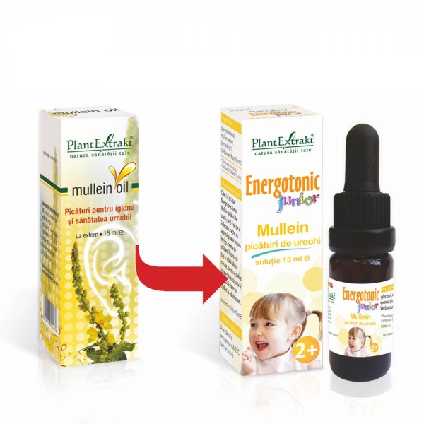 Energotonic junior Mullein picături de urechi, 15 ml, PlantExtrakt