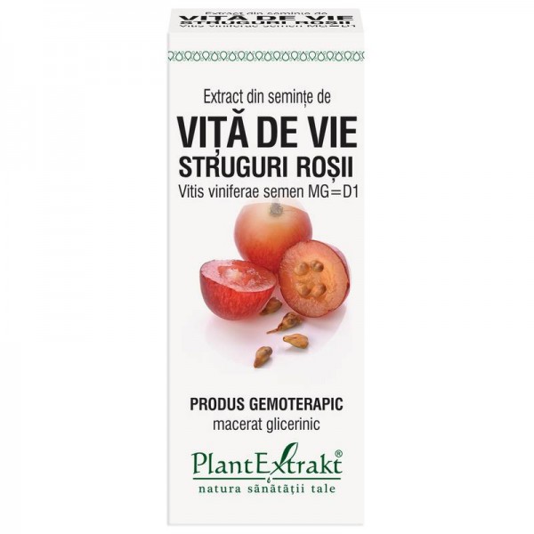 Extract din seminţe de Viţă-de-vie - Vitis viniferae semen MG=D1, 50 ml, PlantExtrakt