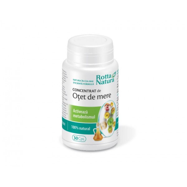 Concentrat de oțet de mere, 30 capsule, Rotta Natura
