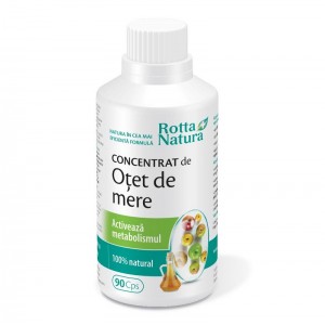 Concentrat de oțet de mere, 90 capsule, Rotta Natura
