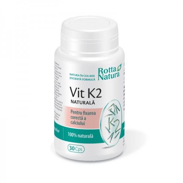 Vitamina K2 naturală, 30 capsule, Rotta Natura