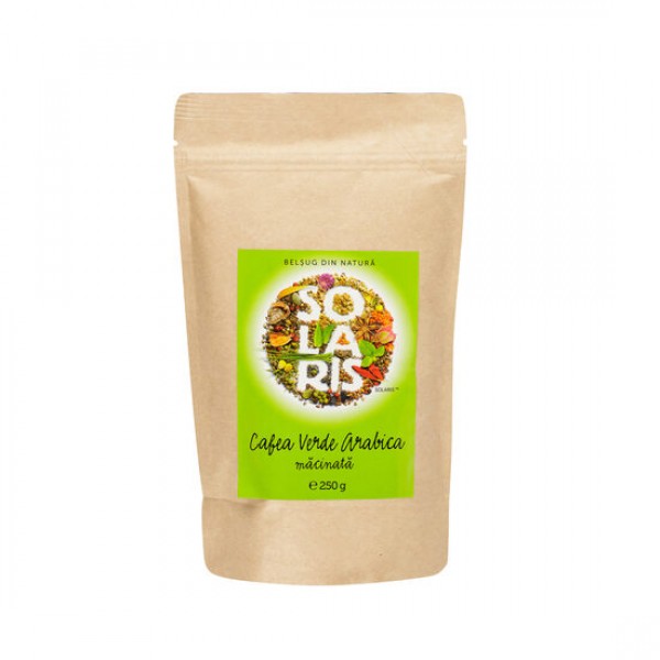 Cafea Verde Arabica macinata 250g, Solaris Plant