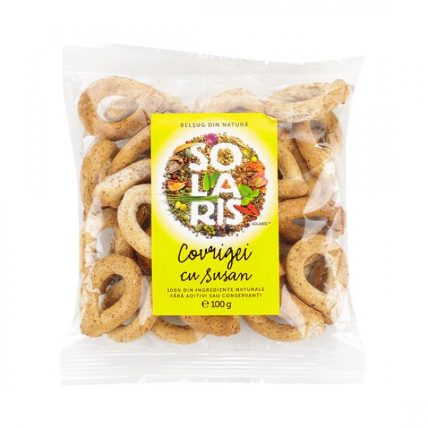 Covrigei faina integrala si susan 100g, Solaris Plant