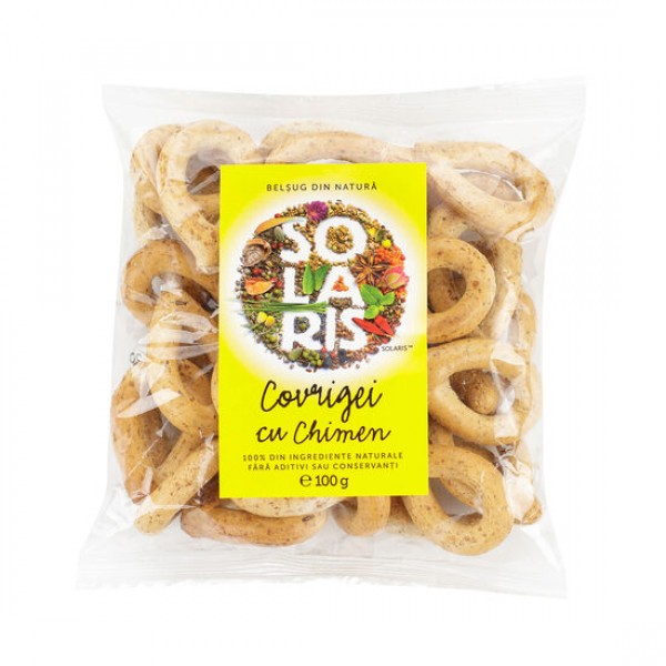 Covrigei faina integrala si chimen 100g, Solaris Plant