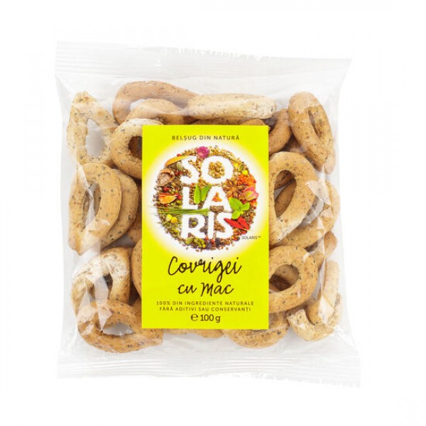 Covrigei faina integrala si mac 100g, Solaris Plant