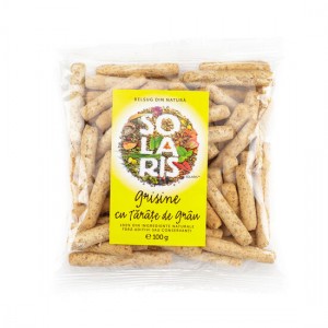 Grisine faina integrala si tarate grau 100g, Solaris Plant