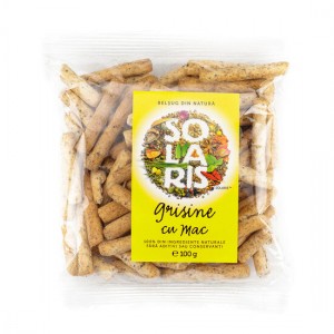 Grisine faina integrala si mac 100g, Solaris Plant
