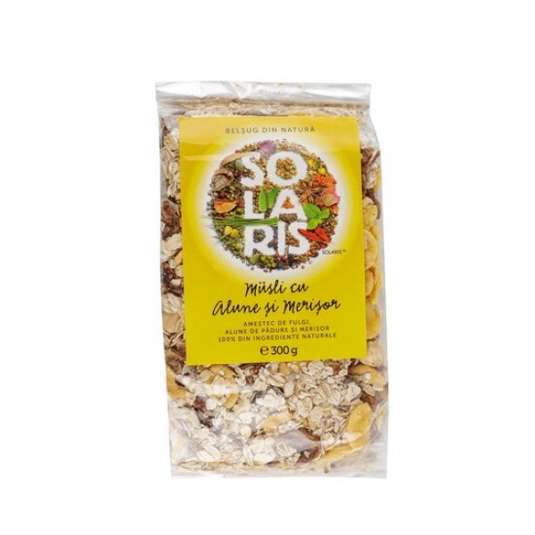 Musli cu alune si merisor 300g, Solaris Plant