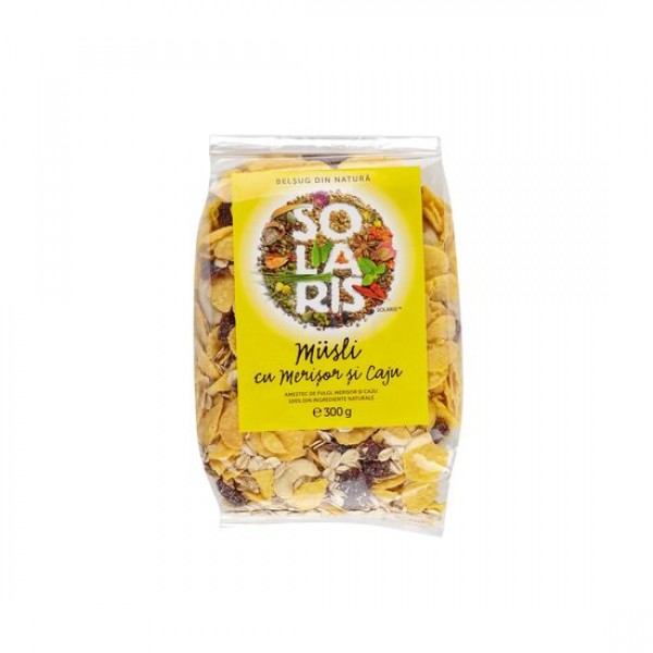 Musli cu Merisor si Caju 300g, Solaris Plant