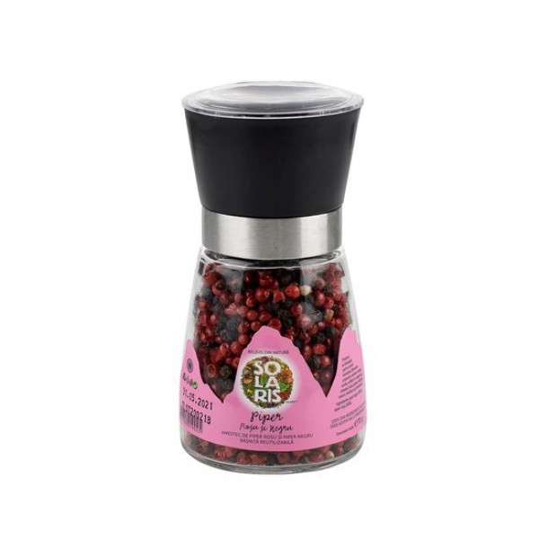 Rasnita reutilizabila mix Piper Rosu si Negru 70g, Solaris Plant