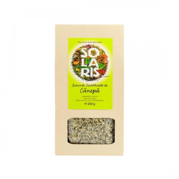 Seminte decorticate Canepa 250g, Solaris Plant