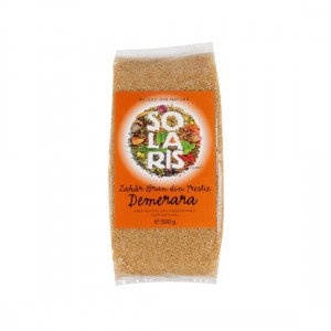 Zahar brun din trestie Demerara 500g, Solaris Plant