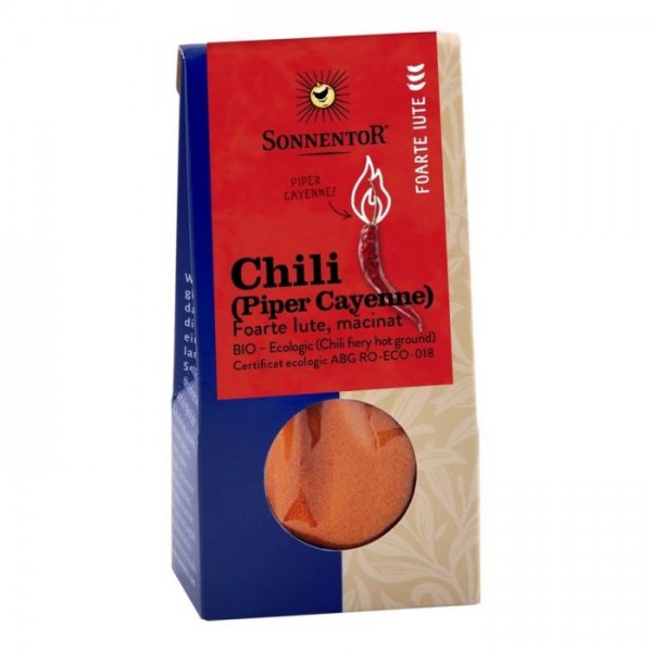 Chili foarte iute macinat (Piper Cayenne) Eco 40g, Sonnentor