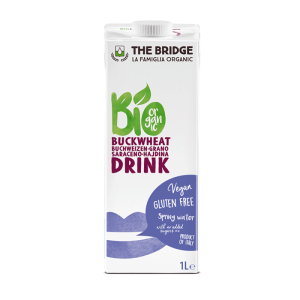 Lapte vegetal Bio din Hrisca si Orez, 1L, The Bridge