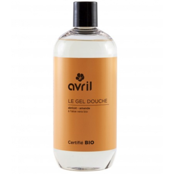 Gel de dus BIO cu ALOE VERA, CAISE si MIGDALE, 500 ml, Avril